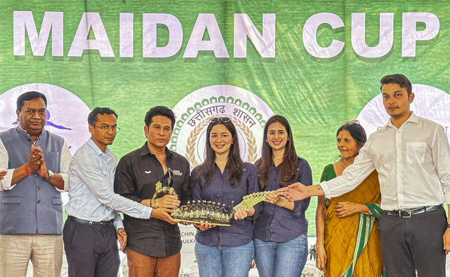 As 'God of Cricket' lands in Naxal-free Bastar, CM Sai hails his visit as start of new innings